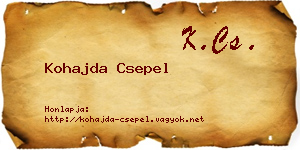 Kohajda Csepel névjegykártya